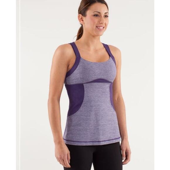 Lululemon Chaturanga Tank in Heathered Concord Grape Size 4 - Picture 8 of 8